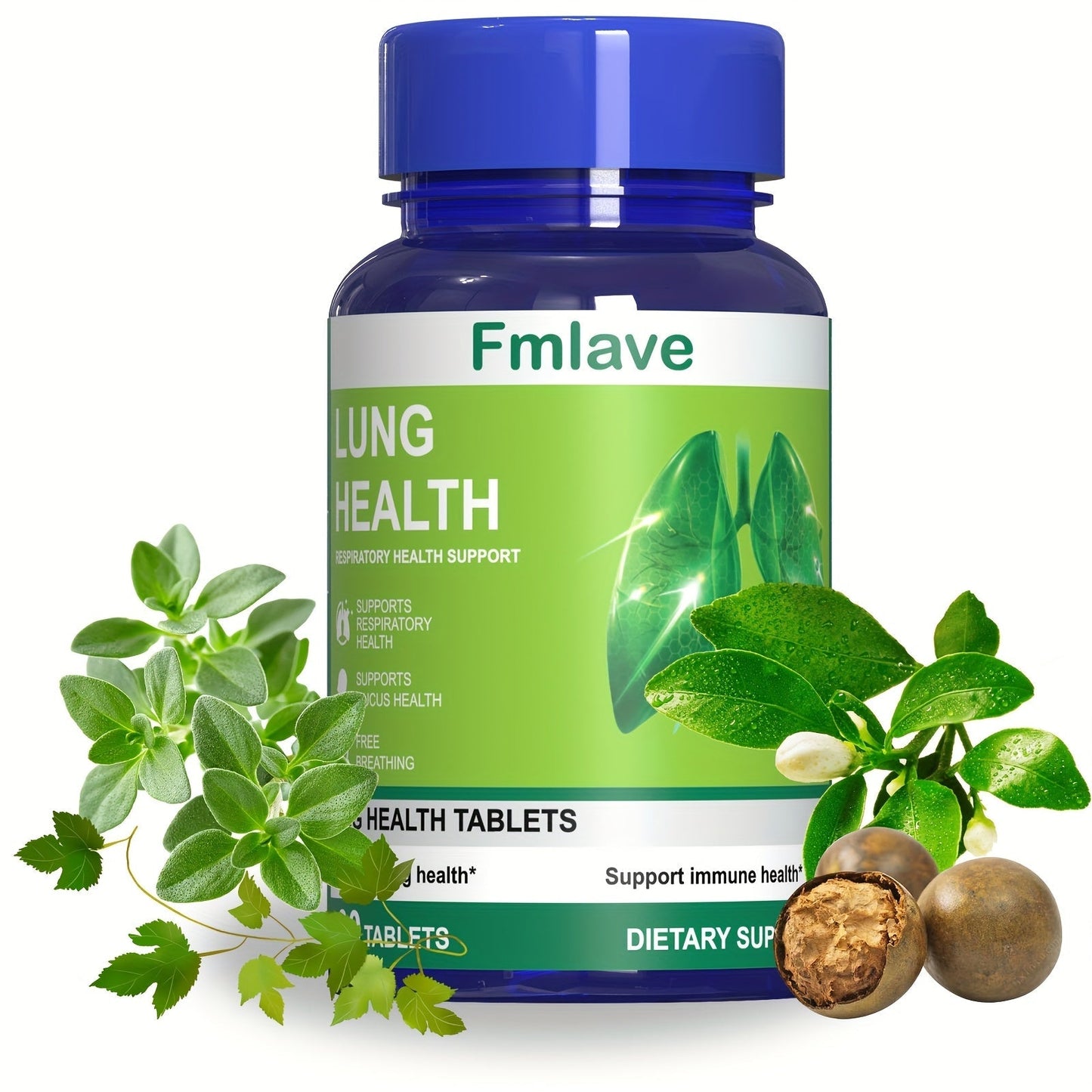 Herbal Lung Cleanse Supplement 60 Tablets, Respiratory Health Support, Breathing Comfort, Mucus Clearance & Immune Boost