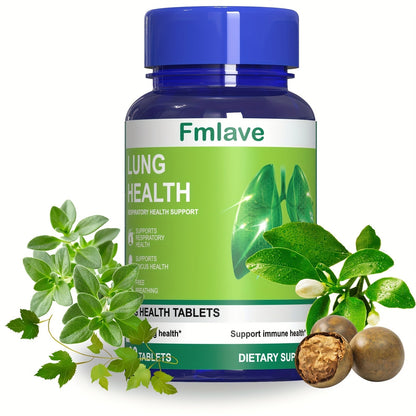 Herbal Lung Cleanse Supplement 60 Tablets, Respiratory Health Support, Breathing Comfort, Mucus Clearance & Immune Boost