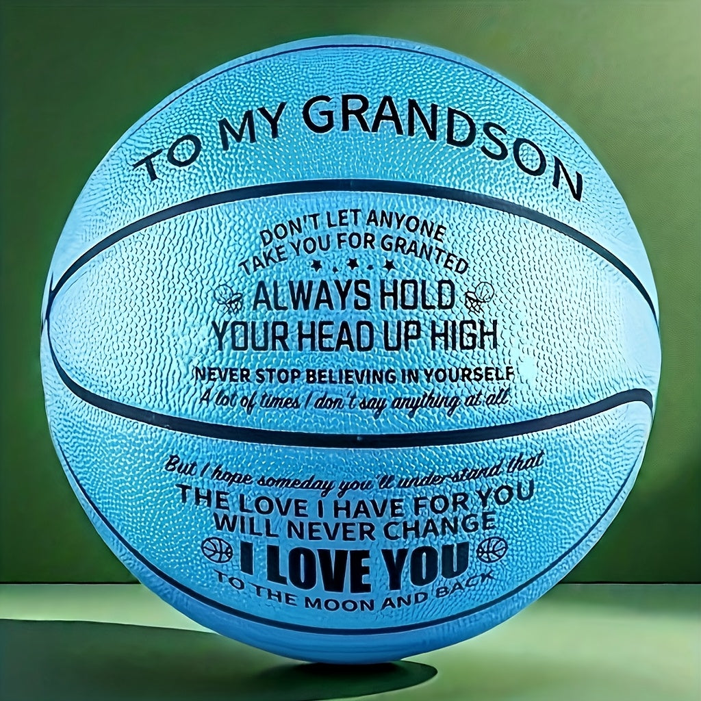 Personalized Basketball Gift for Son & Grandson Standard Size with Pump To My Son To My Grandson Heartfelt Message Sports Birthday Christmas