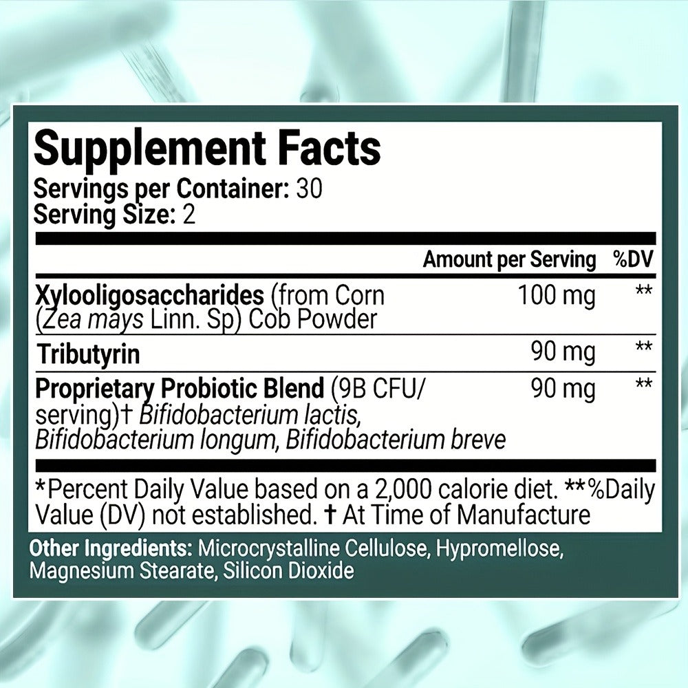 3-in-1 Probiotic Prebiotic & Postbiotic Capsules, Slow Release Synbiotic with Multi-Enzyme for Complete Gut Health & Digestive Harmony