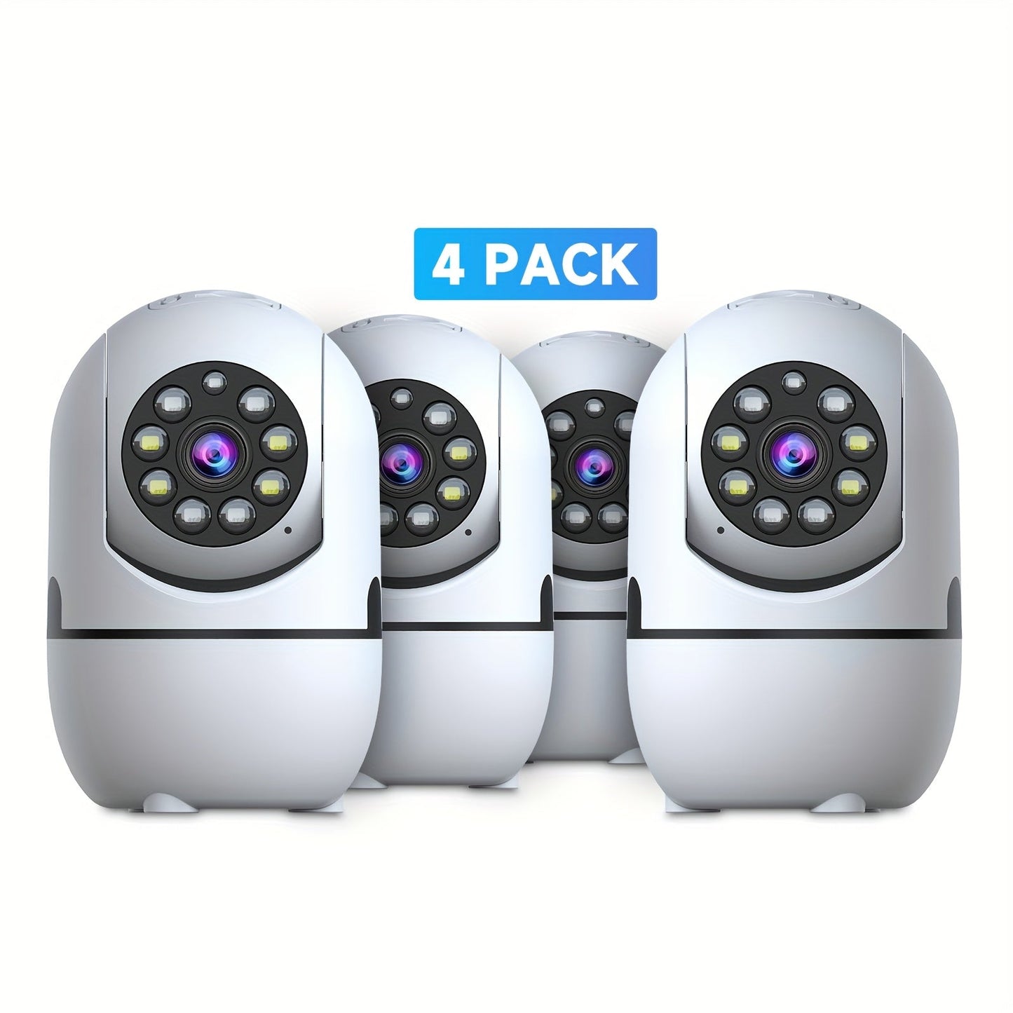 Security Camera 1080P Indoor PTZ Model with 355 Pan-Tilt, Dual-Band WiFi, Two-Way Audio and Three Pack Sizes