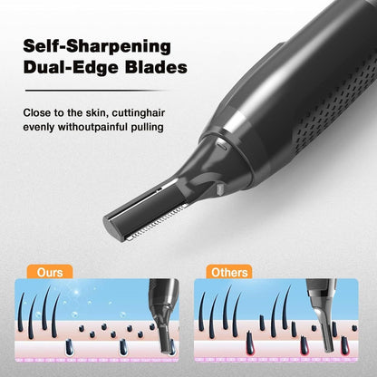 Rechargeable Eyebrow & Nose Ear Hair Trimmer for Men, Electric Detail Trimmer for Neckline Sideburns