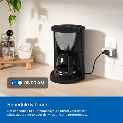 Smart Plug WiFi 15A with Timer Group Control App Remote Works with Alexa Google Home for Entryways, Bedrooms and Living Spaces