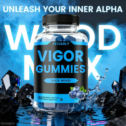 Men's Performance Gummies with Shilajit, Maca & Blueberry, Male Drive, Strength & Stamina Supplement