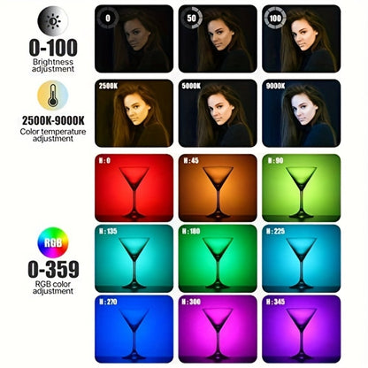 ULANZI VL49 RGB Video Light 360° Full Color LED Camera Light Panel - 2000mAh Rechargeable for an Everyday Personal Care Routine