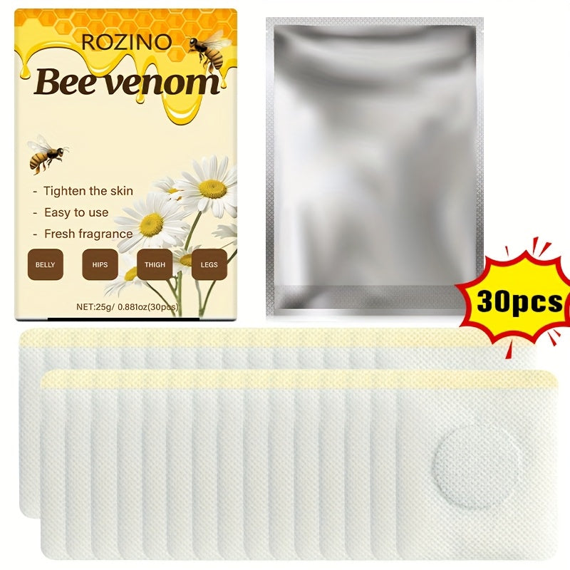 Bee Venom Navel Patches 30pcs – Natural Botanical Belly Button Patches for Body Wellness, Detox & Self Care, Long-Lasting Adhesion