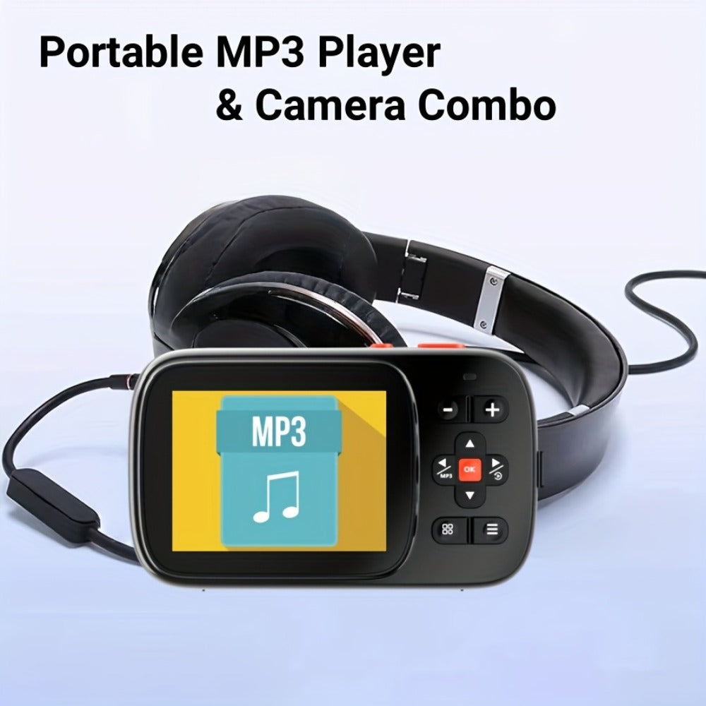 Digital Camera 2.5K Dual-Screen Compact with 72MP Capture Marking, Autofocus, Included 32GB Card and Four Colors