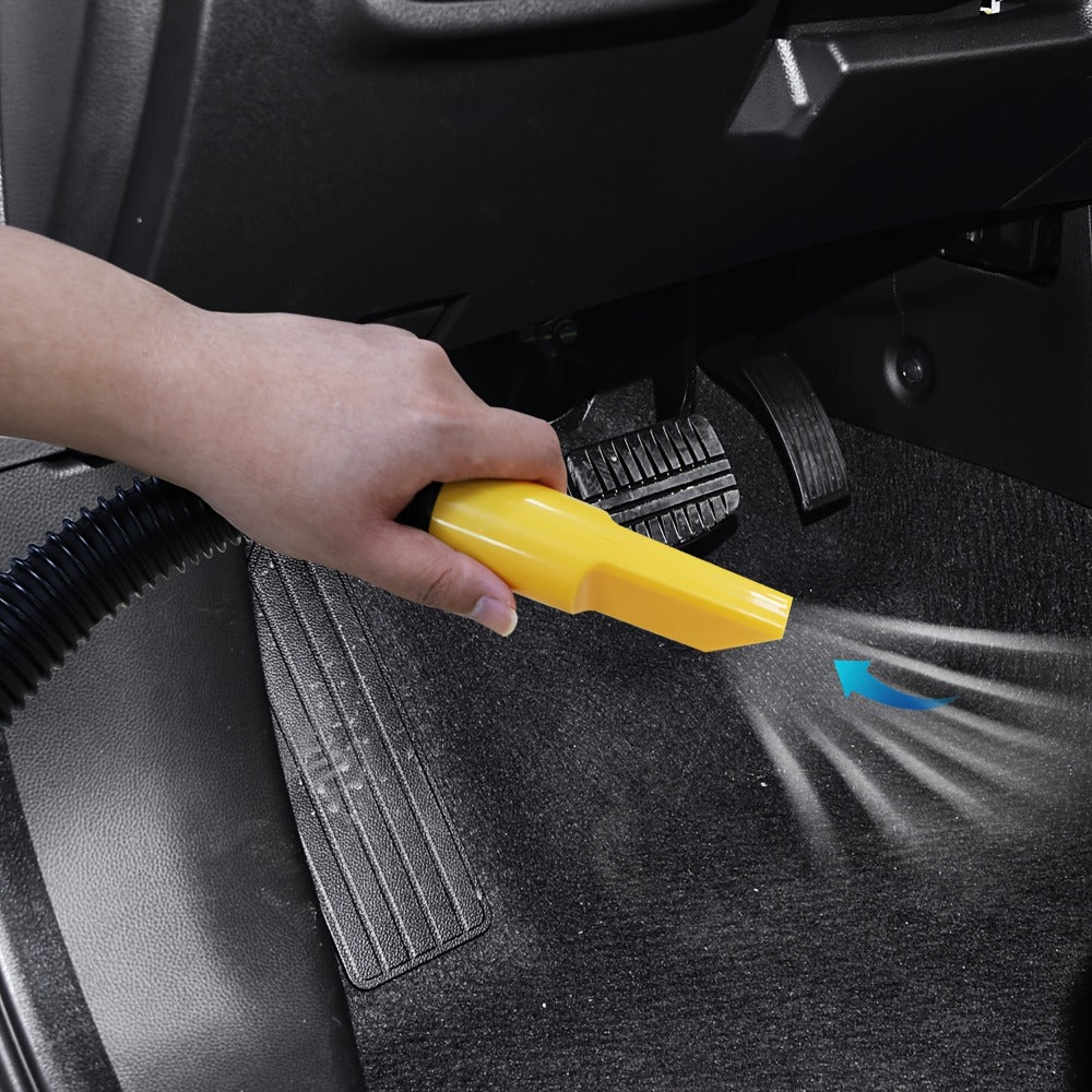 12V Bucket-Style Car Vacuum Cleaner with Suction and Blower Ports, 0.4L-Plus Source Capacity and Seven Colors