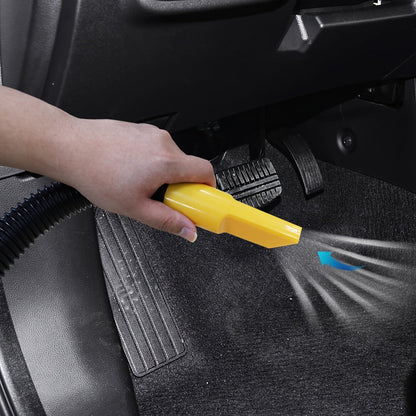 12V Bucket-Style Car Vacuum Cleaner with Suction and Blower Ports, 0.4L-Plus Source Capacity and Seven Colors
