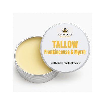 Tallow Balm Grass-Fed Natural Moisturizer for Dry Skin – Deep Hydrating Handcrafted Body Balm 3 Scents Chamomile Rose Honey Frankincense