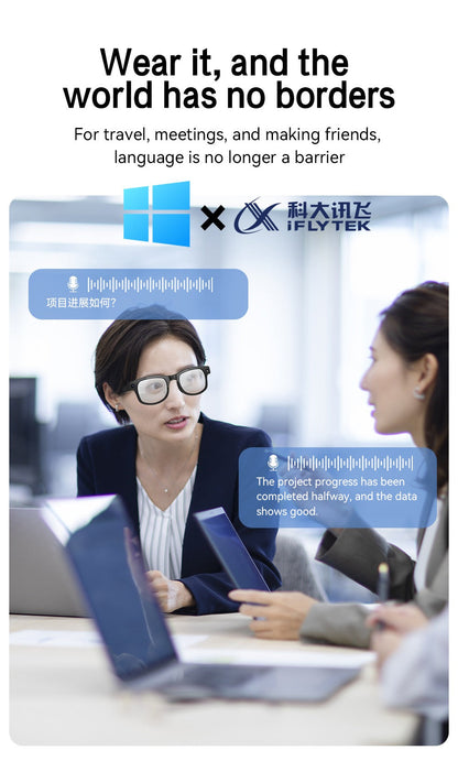 Smart Glasses 8MP Camera Eyewear with Translation, Object Recognition, Touch Control and Bluetooth Calls