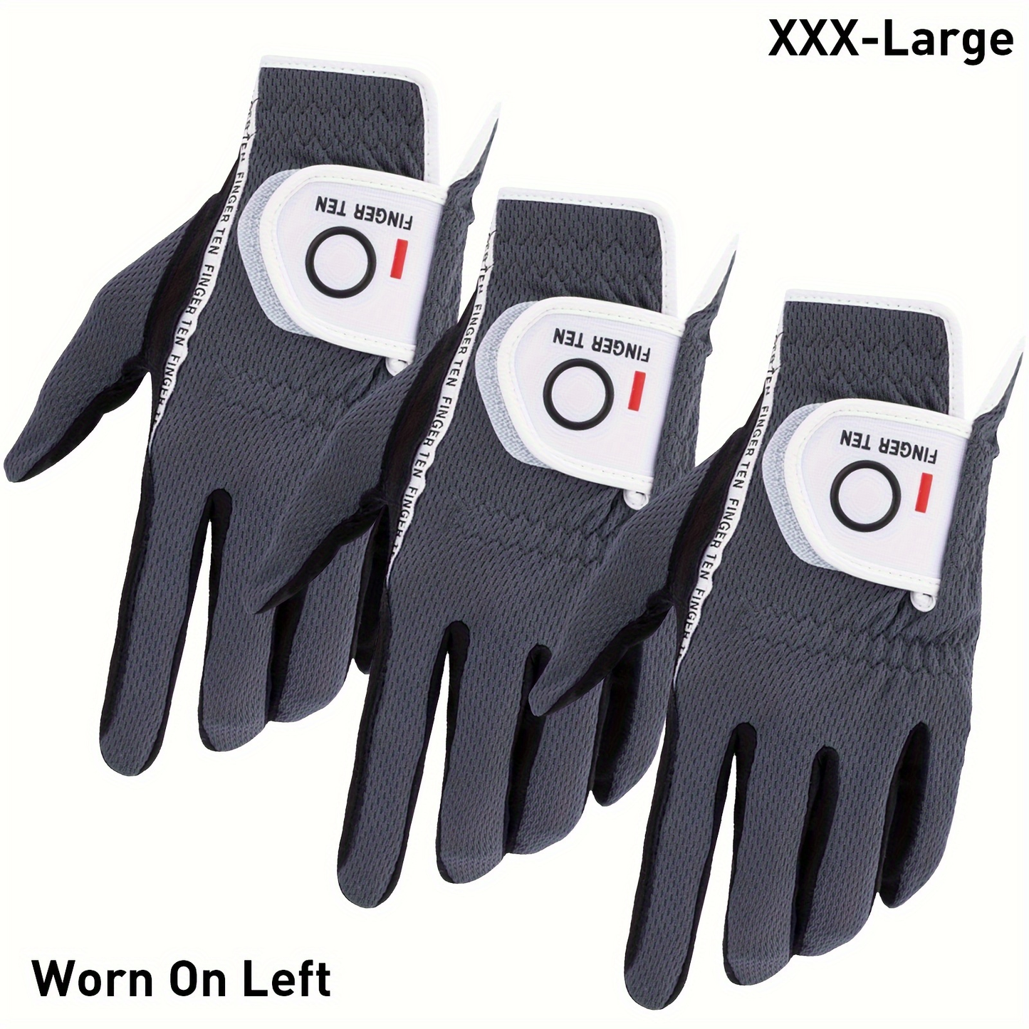 Wet Weather Golf Gloves Rain Grip 3-Pack for Men | Breathable Water-Resistant Golf Gloves for Left & Right Hand