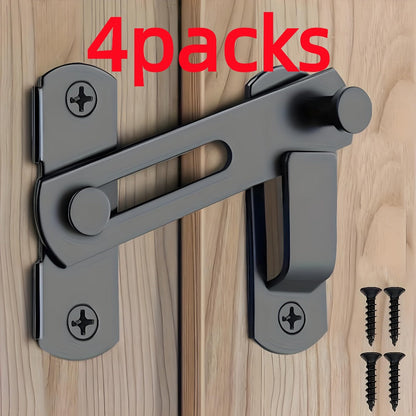 Stainless Steel Door Bolt Lock 180° Flip Latch for Entryways, Bedrooms and Living Spaces, with the Listed Configuration