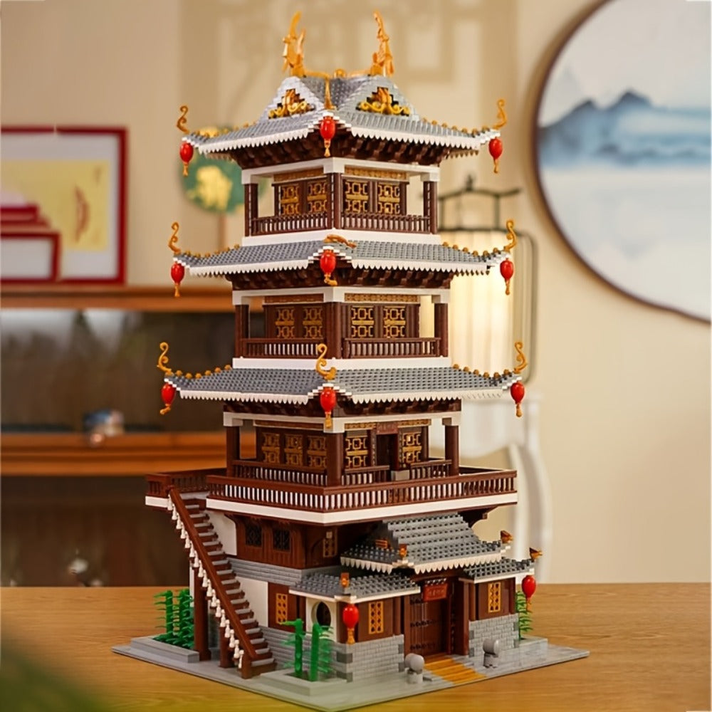 Ancient Chinese Palace Building Blocks Set 6134 Pcs – Heavenly Fairy Mirror Architecture Mini Brick Expert Level Display Model Adults Home