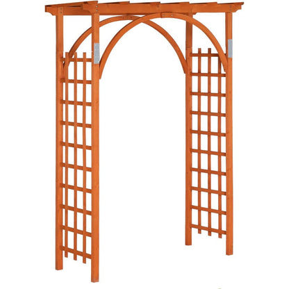 Teak Wood Pergola Arbor 85" Wedding Arch Garden Climbing Trellis for Garden, Patio and Yard Use