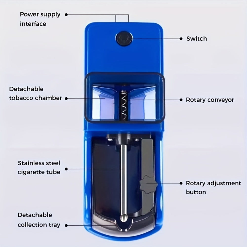Electric Cigarette Rolling Machine USB Rechargeable Cigarette Roller 2-Second Rapid Roll High for Entryways, Bedrooms and Living Spaces