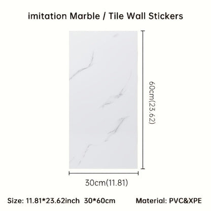 Marble Peel and Stick Wall Panels Self-Adhesive 3D Decorative Tiles – Glossy Marble Sheets, for Entryways, Bedrooms and Living Spaces