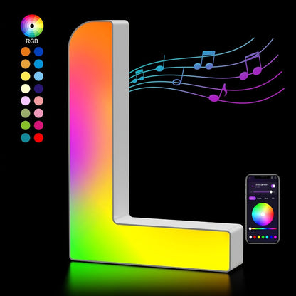LED Letter Lights Music Sync – Colorful Flashing Marquee Alphabet Lights for Room Decor, Party, Bedroom, Festival & Camping