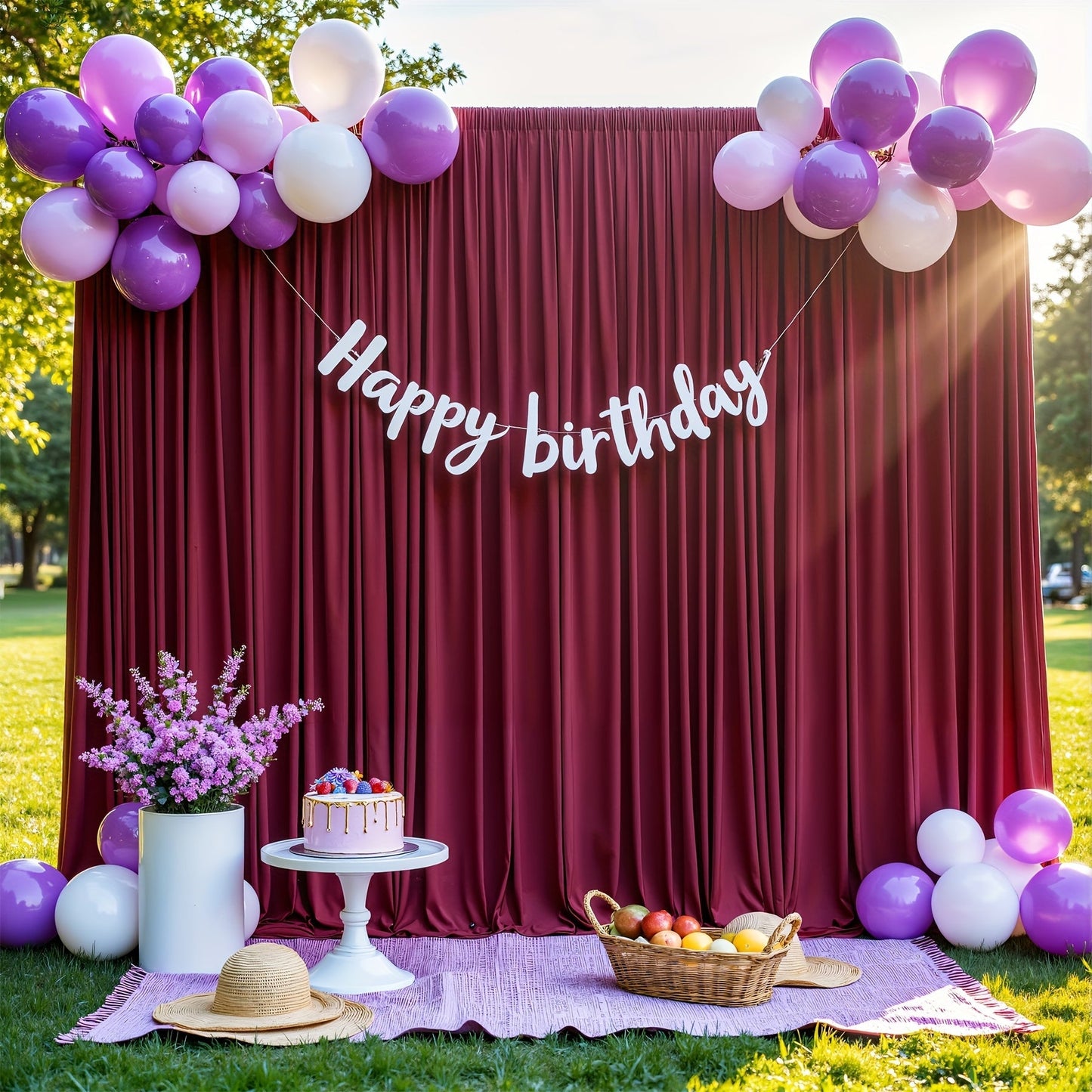 Photography Backdrop 4-Pack 5x10ft Polyester Spandex Background Cloth | Wrinkle-Resistant, Soft & Smooth with Pole Pockets | Wedding