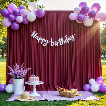 Photography Backdrop 4-Pack 5x10ft Polyester Spandex Background Cloth | Wrinkle-Resistant, Soft & Smooth with Pole Pockets | Wedding