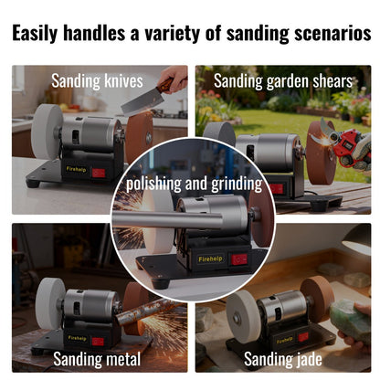 Mini Belt Sander – 7-Speed Adjustable Electric Belt Grinder with Pure Copper Motor for Grinding, Sharpening & Polishing Wood & Metal