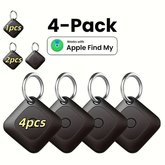 Square Locator Tag Set with Android-Only and Apple Find My Options in One-, Two- or Four-Pack Configurations