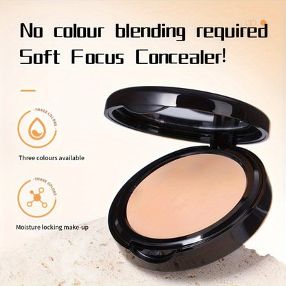24H Oil Control Foundation Powder 3 Shades, Full Coverage Waterproof Matte Pressed Powder, for Makeup, Travel and Everyday Vanity Use