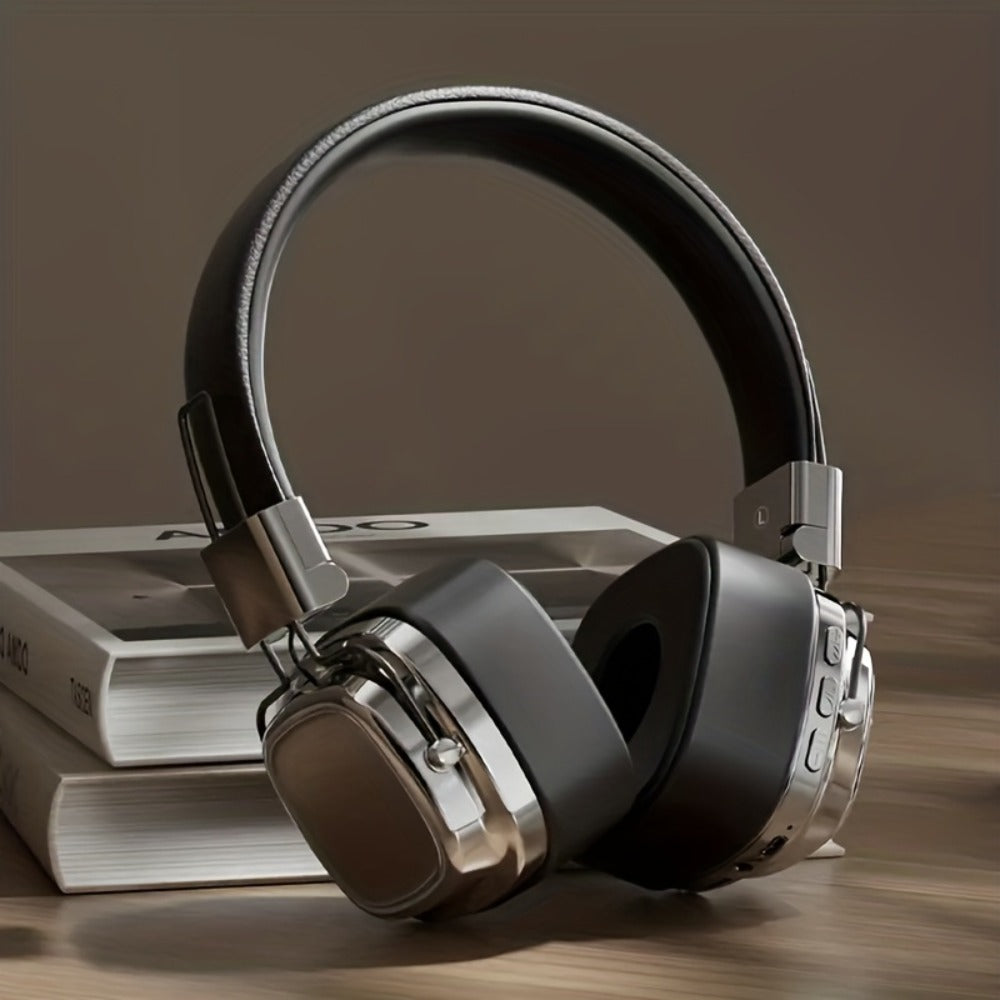 Semi-Open Over-Ear Headphones with Wired and Wireless Modes, Retractable Cable, Type-C Charging and Three Colors