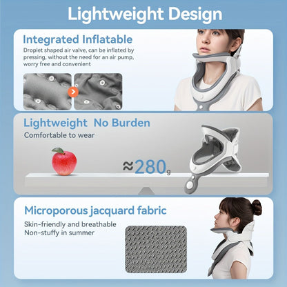 Cervical Neck Traction Device Inflatable Neck Brace with Airbag Support Spine Alignment for Entryways, Bedrooms and Living Spaces