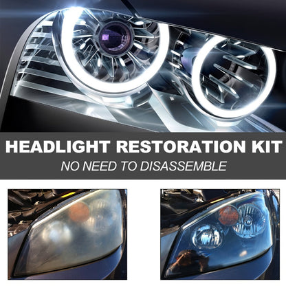 Car Headlight Restoration Fluid 8.5oz – Removes Yellowing, Oxidation & Haze | Crystal Coating Refurbishment Agent for Plastic Headlamp