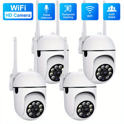 PTZ Dome Security Camera 1080P WiFi 2-Pack Outdoor Indoor, AI Auto Tracking, 360° Pan Tilt, Color Night Vision
