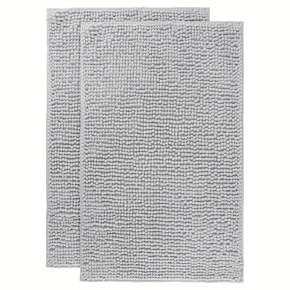 Chenille Bath Rug Extra Thick Bathroom Mat, Multiple Sizes & Colors for Entryways, Bedrooms and Living Spaces