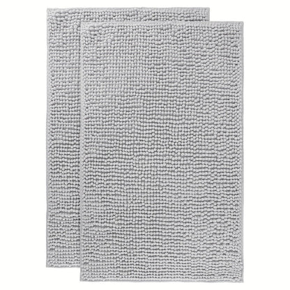 Chenille Bath Rug Extra Thick Bathroom Mat, Multiple Sizes & Colors for Entryways, Bedrooms and Living Spaces