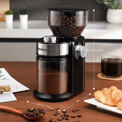 Burr Coffee Grinder Electric, 16 Grind Settings Adjustable Burr Mill Coffee Bean Grinder for 2-14 Cups