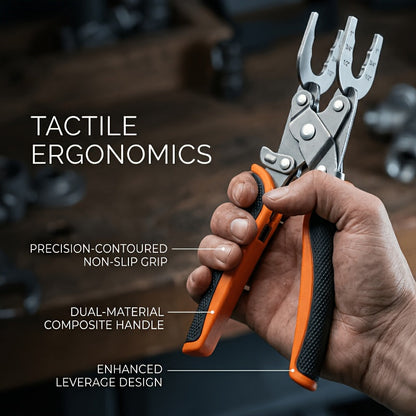 Push to Connect Pipe Disconnect Tool – Quick Release Disassembly Pliers for PEX PVC Copper Fittings 1/2” 3/4” 1” Carbon Steel Ergonomic