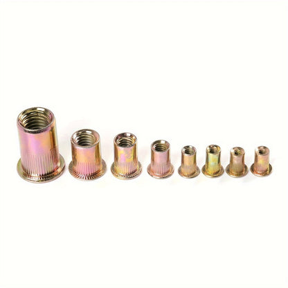860pcs Rivet Nut Kit SAE UNC Assortment for Entryways, Bedrooms and Living Spaces, with the Listed Configuration