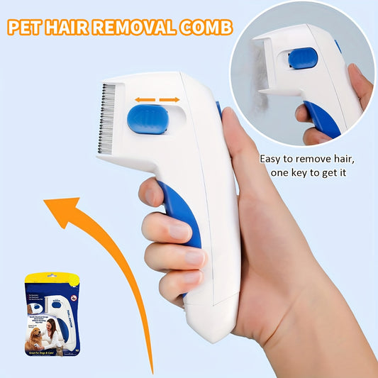 Pet Brush 2-in-1 Deshedding & Grooming Comb for Dogs & Cats – Gentle Hair Removal with Durable Stainless Steel Teeth