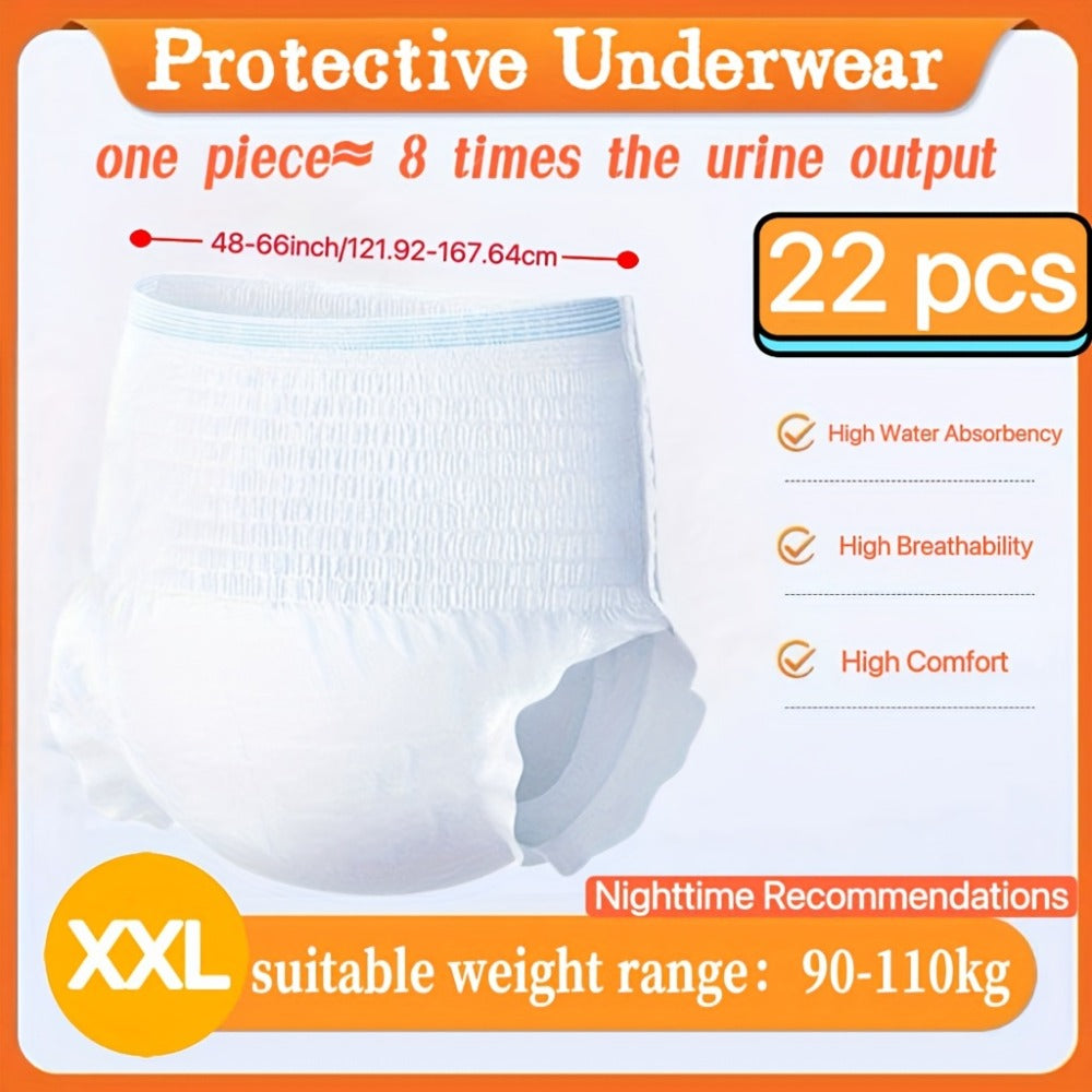Disposable Incontinence Underwear for Seniors, High Absorbency Leak-Proof Pull-On Briefs, Ultra-Thin Breathable Cotton for Men & Women