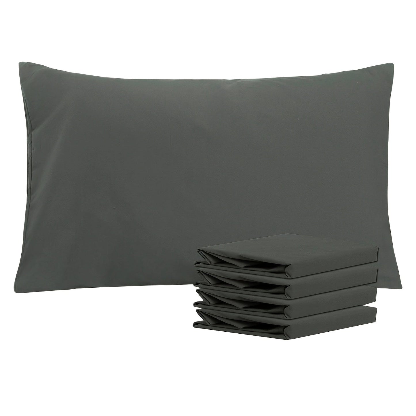 Pillowcases 4 Pack Queen 20x30 – Brushed Microfiber Soft Wrinkle-Free Fade-Resistant Envelope Closure Solid Color 32 Colors