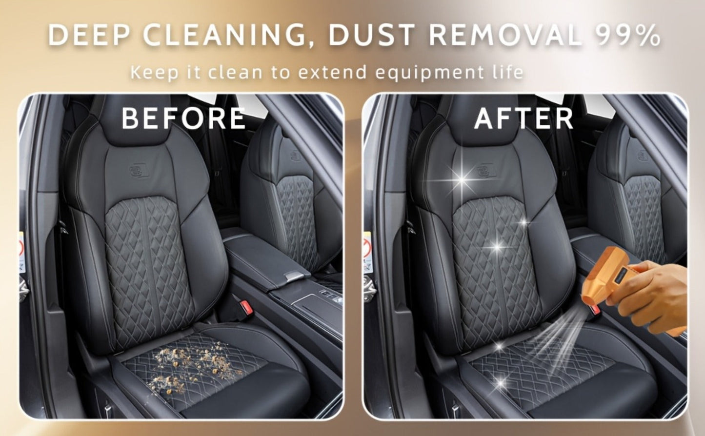 130000 RPM USB Turbo Fan Cleaner, Portable Handheld Electric Air Blower for Car Detailing, Dust Removal