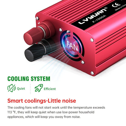Car Power Inverter 500W 12V to 110V AC Outlet Converter with QC3.0 USB Port for Vehicle Boat Truck RV Portable Auto Power Adapter 200W Rated