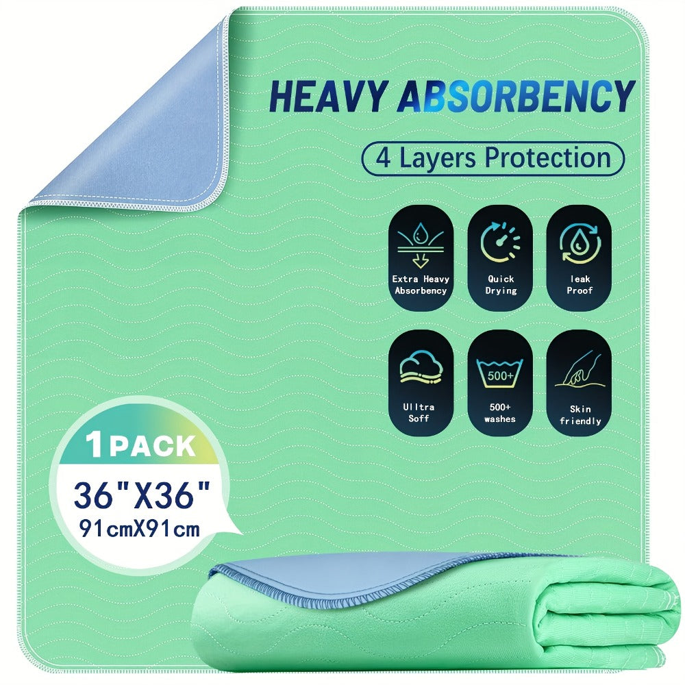 Reusable Underpads 36x36 Inch Extra Heavy Absorbency Bed Pads for Adults Kids and Elderly for Entryways, Bedrooms and Living Spaces