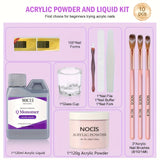 120g Crystal Powder Tool 10-piece Set-peach Pink