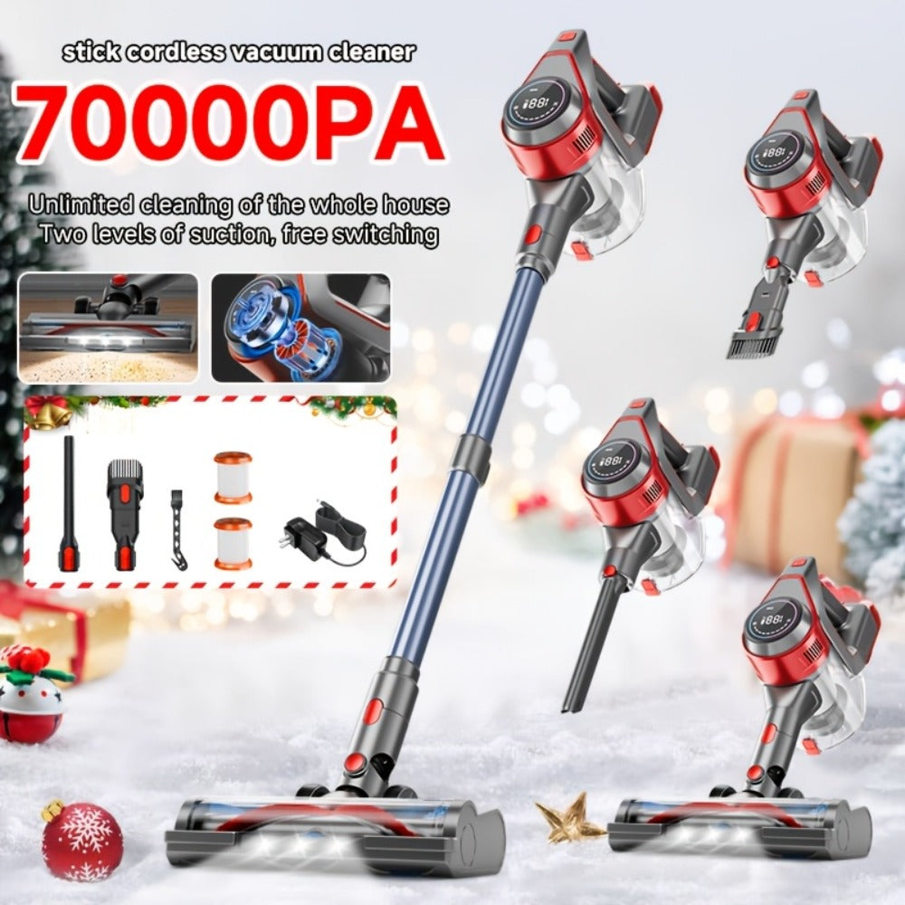 Cordless Stick Vacuum Cleaner 70KPa Brushless Motor 45-Min Runtime for Pet Hair Carpet Hard Floor Dust with Cord & Cordless Modes