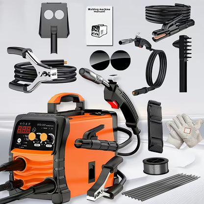 MIG Welder 3-in-1 Welding Machine 110V 105A Gasless MIG Stick ARC Portable Welder Kit with Rubber Case