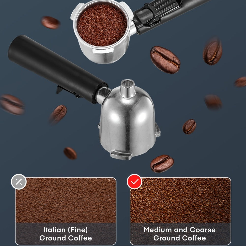 Espresso Machine 3.5 Bar Steam 4 Cup Cappuccino & Latte Maker with Milk Frother for Entryways, Bedrooms and Living Spaces