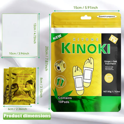 Foot Detox Patches Bamboo Vinegar & Ginger 60 & 160 Pcs – Deep Cleansing Natural Plant Ingredients Alcohol-Free Overnight Moisturizing Foot