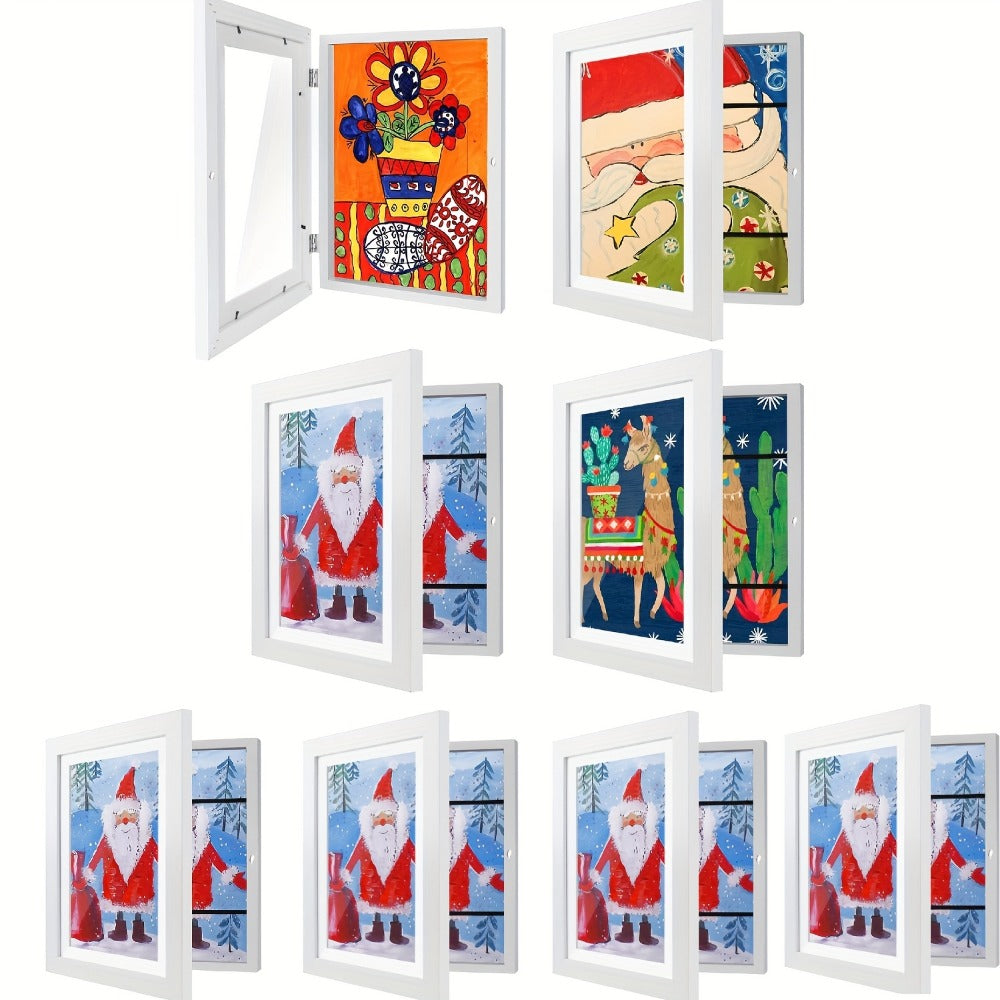 Kids Artwork Frames Front Opening Changeable 8.5x11 Inch Children Art Display Picture Frame for Drawing Crafts Photos Holds 130 Pieces Wood