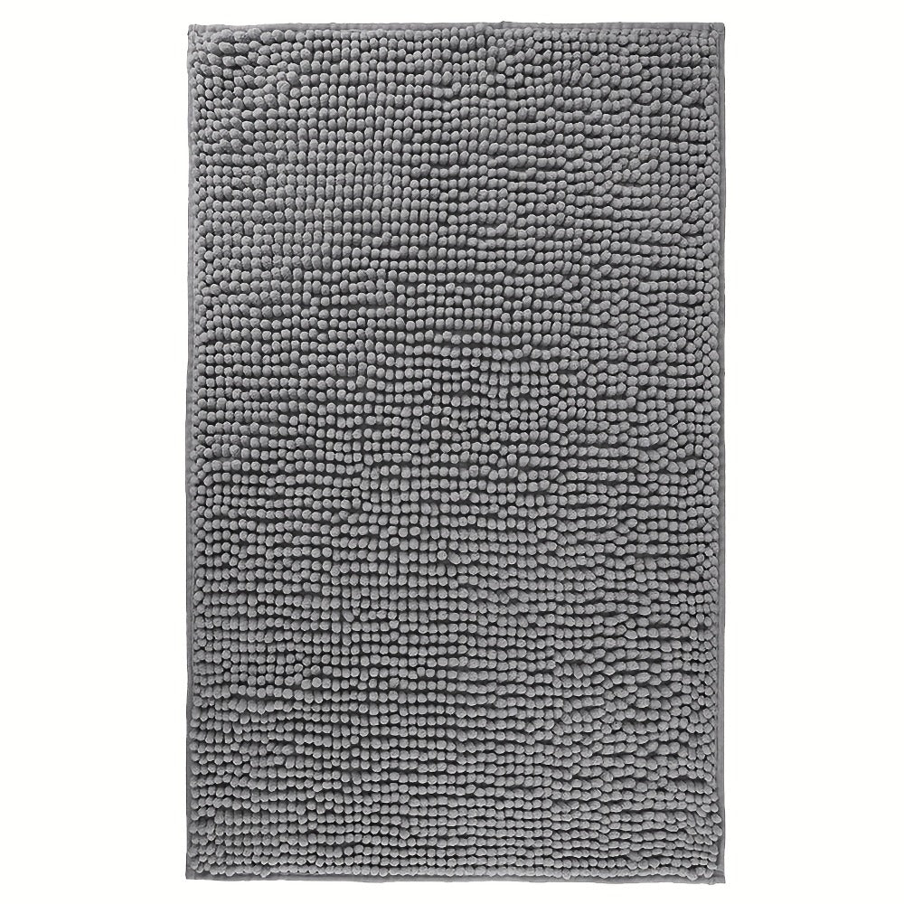 Chenille Bath Rug Extra Thick Bathroom Mat, Multiple Sizes & Colors for Entryways, Bedrooms and Living Spaces
