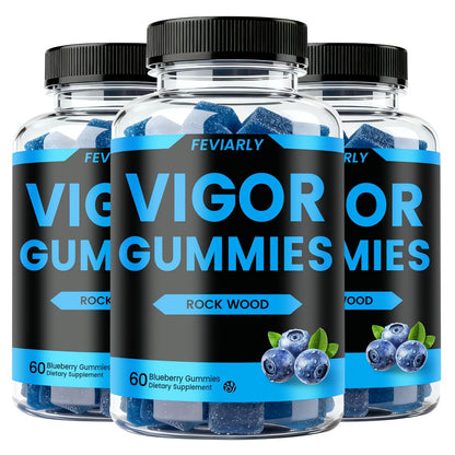 Men's Performance Gummies with Shilajit, Maca & Blueberry, Male Drive, Strength & Stamina Supplement